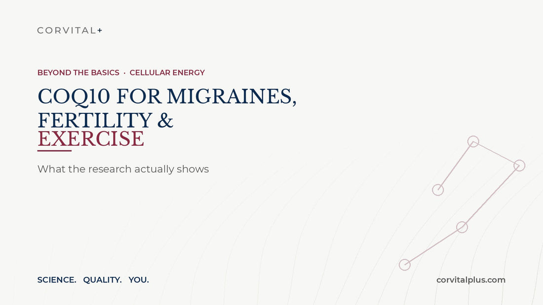 CoQ10 for Migraines, Fertility & Exercise: What the Research Actually Shows